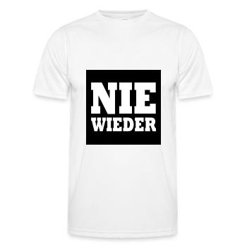 Nie wieder - Männer Funktions-T-Shirt - Weiß - Vorne - AI Model Male 178 dark (178cm)