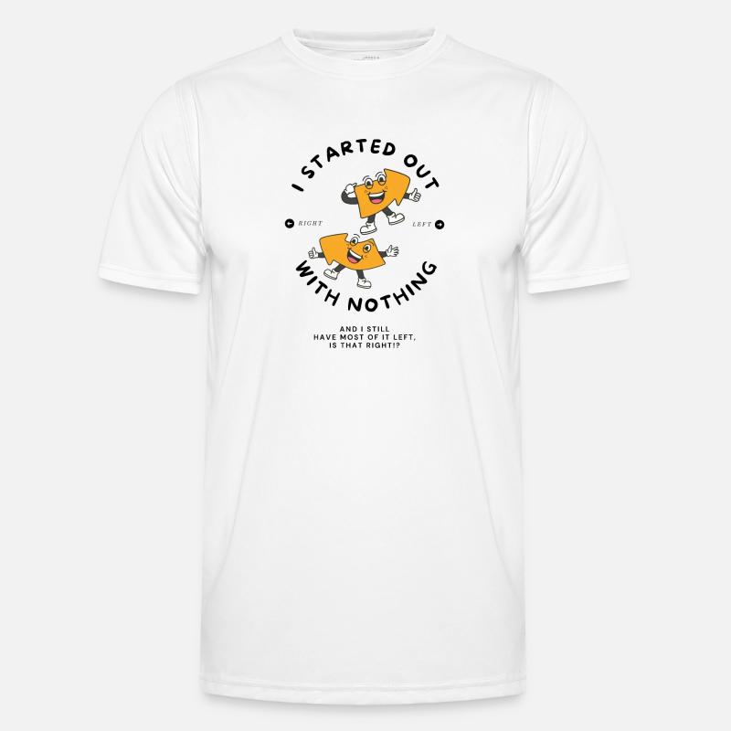 Nichts links oder rechts Karikatur Männer Funktions-T-Shirt