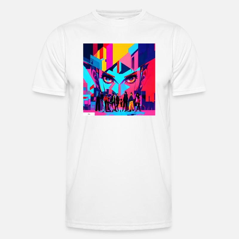 Freunde mit digitalem Blick - Männer Funktions-T-Shirt - Weiß