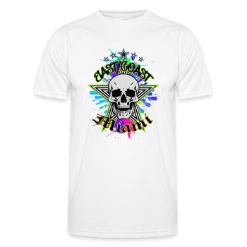 East Coast Miami Skull green - T-shirt sport Homme - blanc - Devant - AI Model Male 178 dark (178cm)