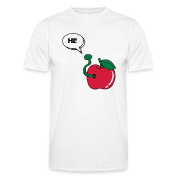 wurm_hi_02 - Männer Funktions-T-Shirt - Weiß - Vorne - AI Model Male 178 dark (178cm)