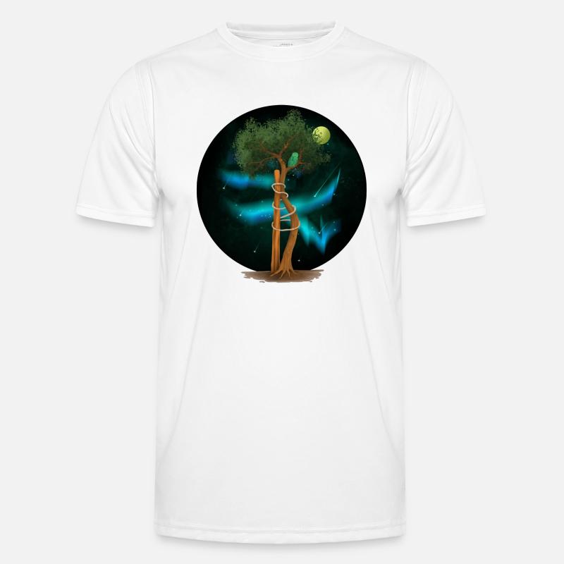 OT Tree in the Aurora Borealis (gOT it!) - Men's Functional T-Shirt - white