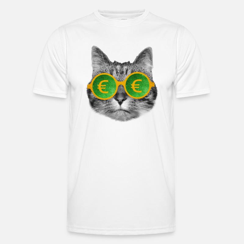 Lunettes d’argent pour chat T-shirt sport Homme