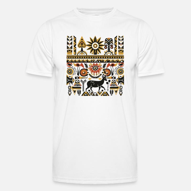 Afrikanische Folklore Männer Funktions-T-Shirt
