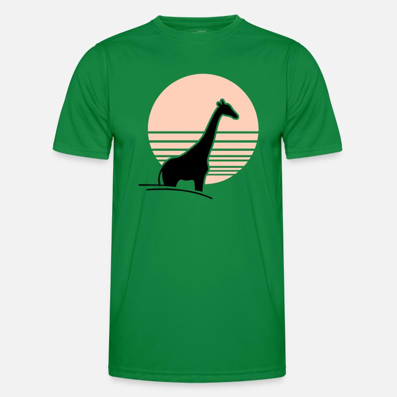 Girafe devant le soleil T-shirt sport Homme