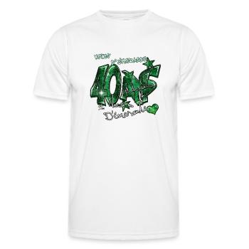 Noces d'émeraude - T-shirt sport Homme - blanc - Devant - AI Model Male 178 dark (178cm)
