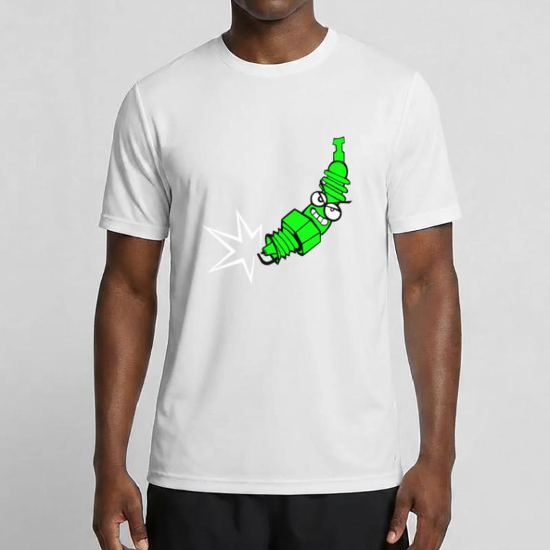 Spark plug with color changing function Men's Functional T-Shirt