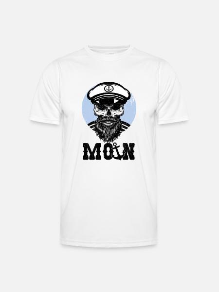 Moin Norddeutsch - Männer Funktions-T-Shirt - Weiß