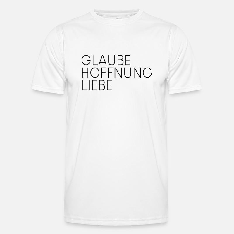 GlaubeHoffnungLiebe - Männer Funktions-T-Shirt - Weiß