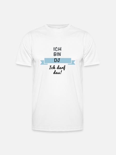 DJ Discjockey - Männer Funktions-T-Shirt - Weiß