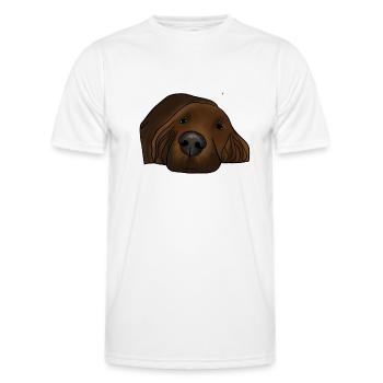 Irish setter - Men's Functional T-Shirt - white - Front - AI Model Male 178 dark (178cm)