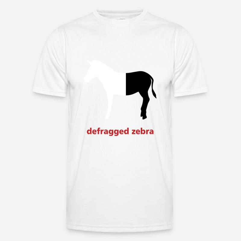 Defragged zebra Informatik Programming Geschenk - Männer Funktions-T-Shirt - Weiß
