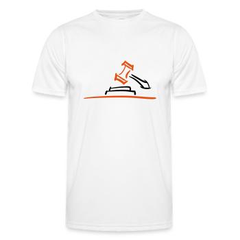 Richterhammer, Court Gavel - Men's Functional T-Shirt - white - Front - AI Model Male 178 dark (178cm)