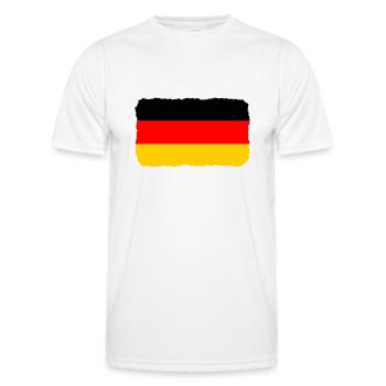 Deutschland Flagge Deutsche Fahne Used Look Heimat - Männer Funktions-T-Shirt - Weiß - Vorne - AI Model Male 178 dark (178cm)