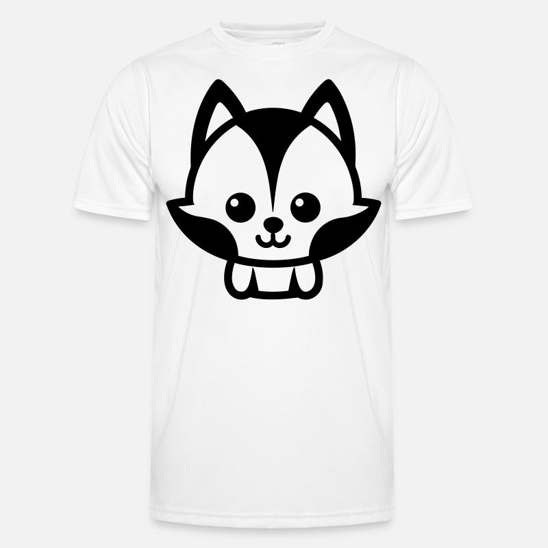 Fuchs - Männer Funktions-T-Shirt - Weiß