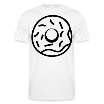 donut - T-shirt sport Homme - blanc - Devant - AI Model Male 178 dark (178cm)