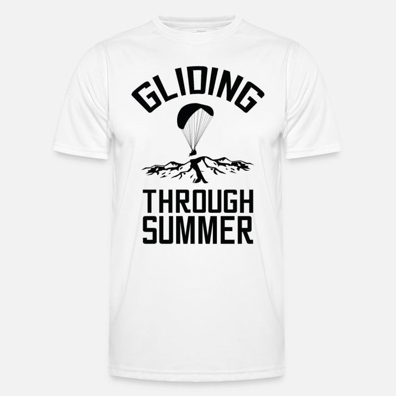 Gliding through summer Paraglider Männer Funktions-T-Shirt