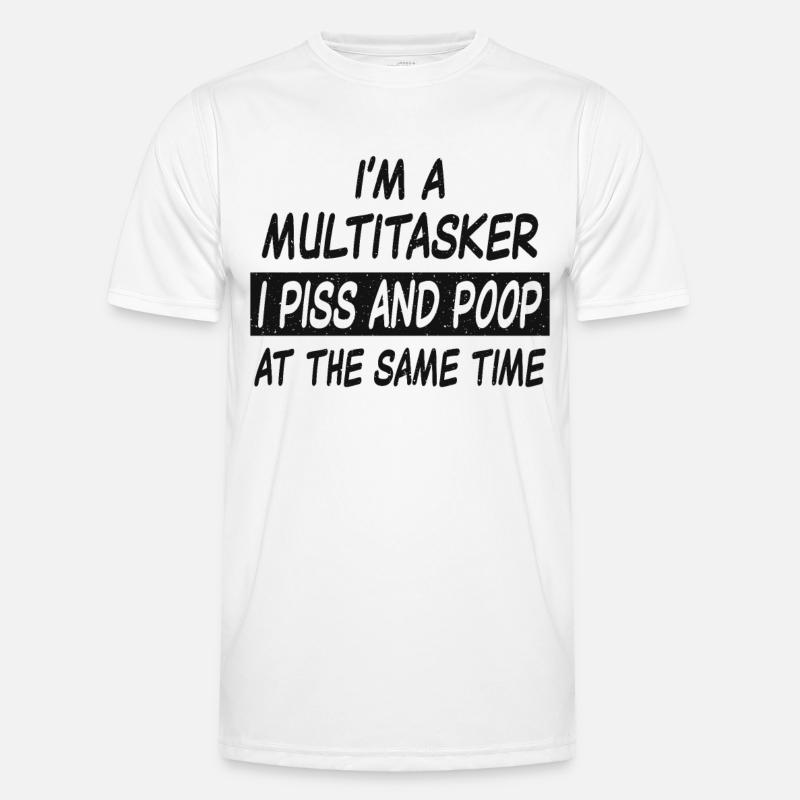 Multitâche pisse et caca T-shirt sport Homme