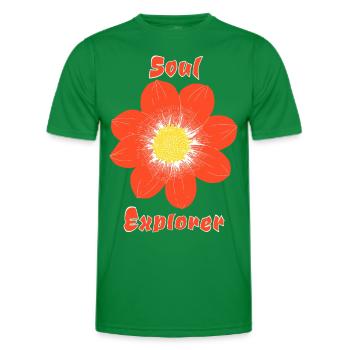 Seelen-Entdecker - Männer Funktions-T-Shirt - Kelly Green - Vorne - AI Model Male 178 dark (178cm)