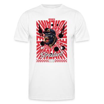 Streetart - Männer Funktions-T-Shirt - Weiß - Vorne - AI Model Male 178 dark (178cm)