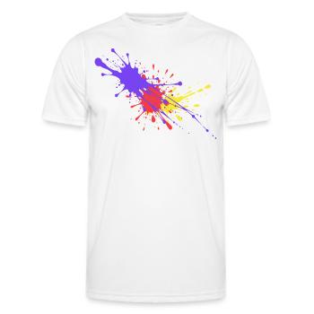 Taches de couleur colorées Cadeau élégant - T-shirt sport Homme - blanc - Devant - AI Model Male 178 dark (178cm)
