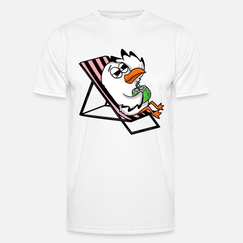 Möwe - Männer Funktions-T-Shirt - Weiß
