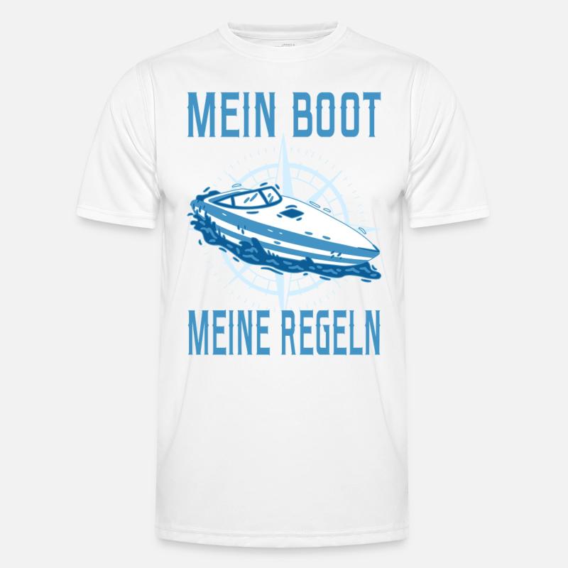Motorboot Kapitän Boot Seefahrer Sportboot Käpten Männer Funktions-T-Shirt