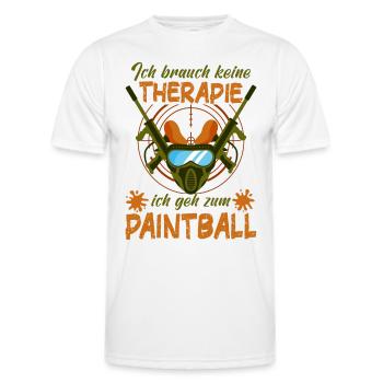 Paintball Paintballer Waffe Markierer Gotcha - Männer Funktions-T-Shirt - Weiß - Vorne - AI Model Male 178 dark (178cm)