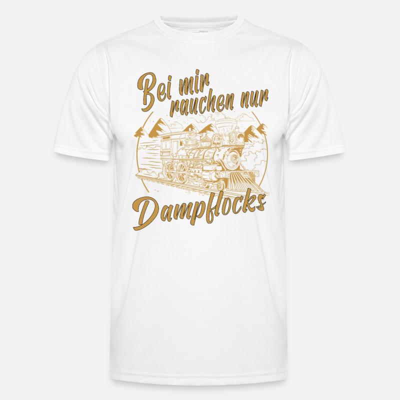 Dampflok Lokführer Eisenbahner Eisenbahn Lok Bahn Männer Funktions-T-Shirt