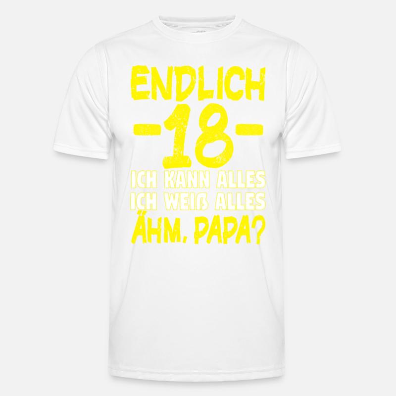 18 Geburtstag Geburtstagsgeschenk volljährig Männer Funktions-T-Shirt