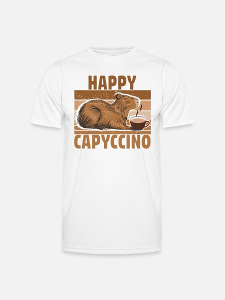 Capybara Capybara Coffee Cappybara Fans - Men's Functional T-Shirt - white