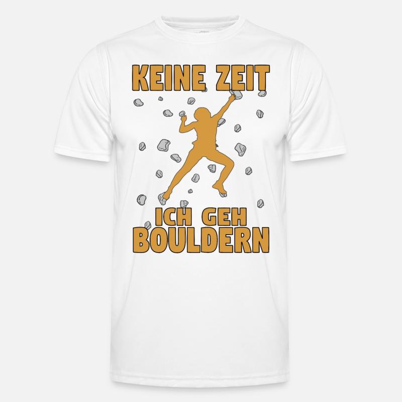 Boulder Bouldern Klettern Boulderer Bouldering - Männer Funktions-T-Shirt - Weiß