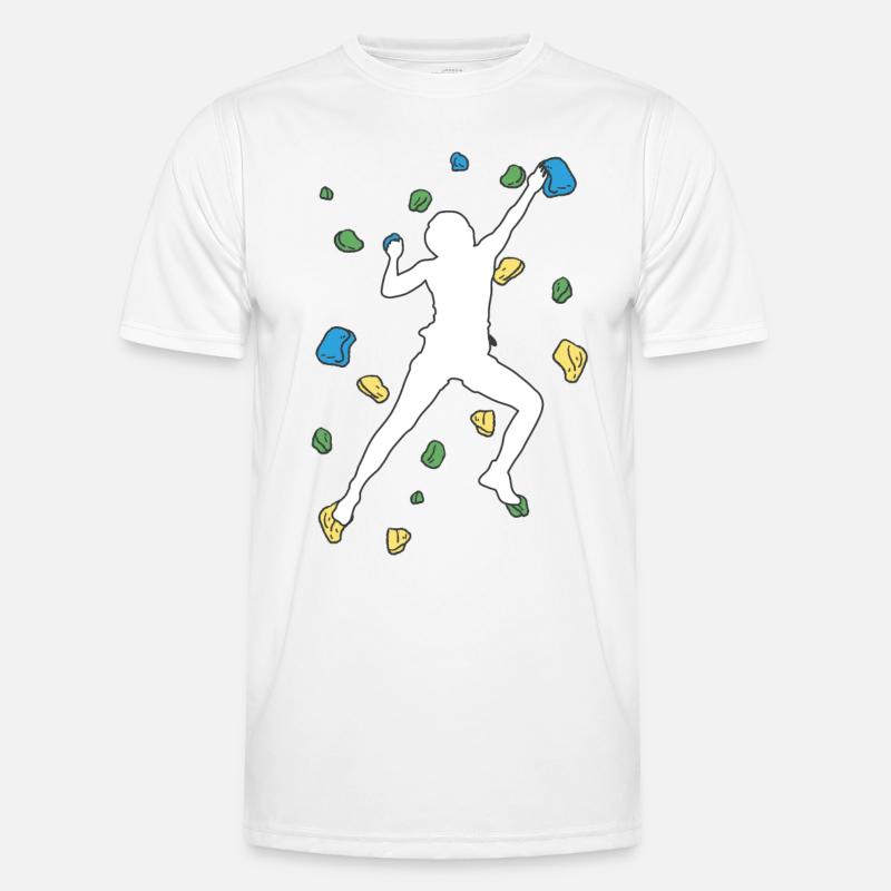 Bouldering Bouldering Climbing Boulderer Bouldering - Men's Functional T-Shirt - white