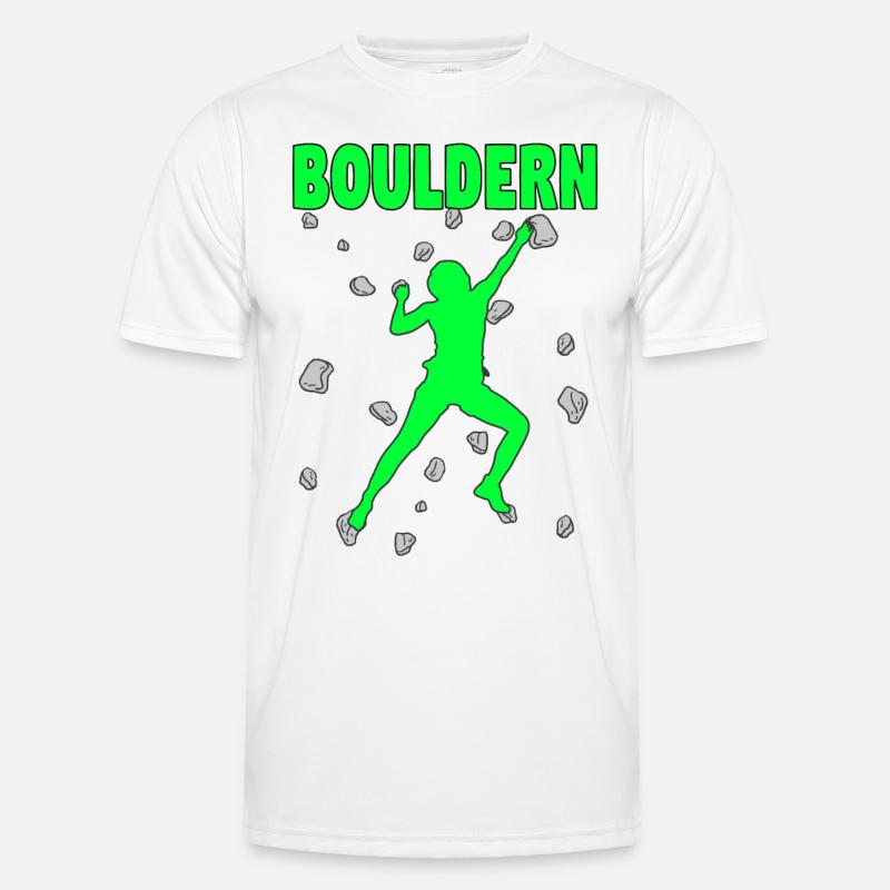 Bouldering Bouldering Climbing Boulderer Bouldering - Men's Functional T-Shirt - white