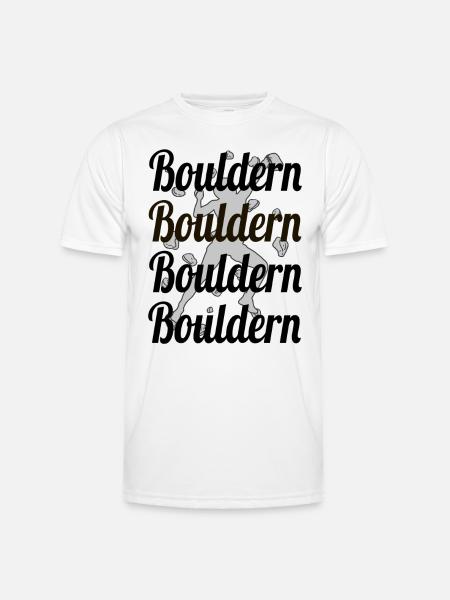 Bloc, bloc, escalade, bloc, bloc - T-shirt sport Homme - blanc