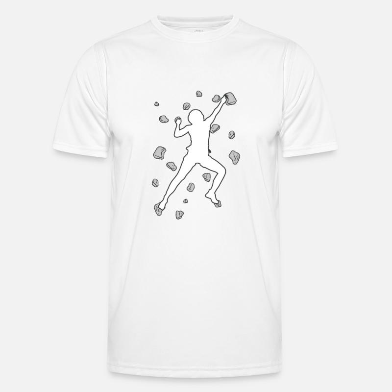 Bouldering Bouldering Climbing Boulderer Bouldering - Men's Functional T-Shirt - white