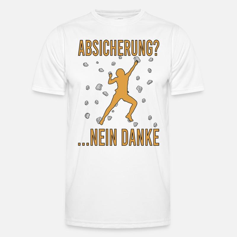 Bouldern Boulder Klettern Boulderer Bouldering Männer Funktions-T-Shirt