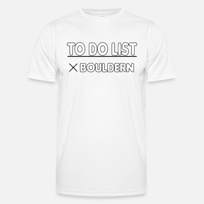 Bouldering Bouldering Climbing Boulderer Bouldering - Men's Functional T-Shirt - white
