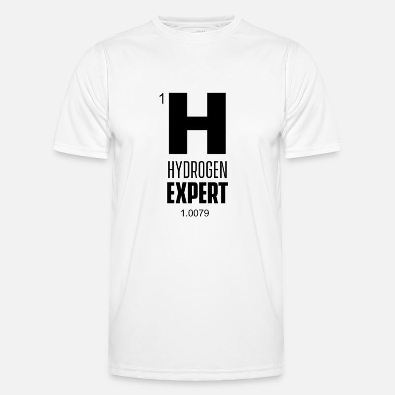 Expert en hydrogène Pile à combustible Hydrogène H T-shirt sport Homme