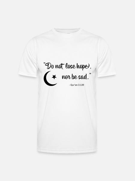 Islam Quran Sure Quote Allah Prayer Muslim Gift - Men's Functional T-Shirt - white