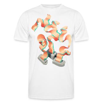 Crayon, Taille-crayon, Bureau, Abstrait - T-shirt sport Homme - blanc - Devant - AI Model Male 178 dark (178cm)