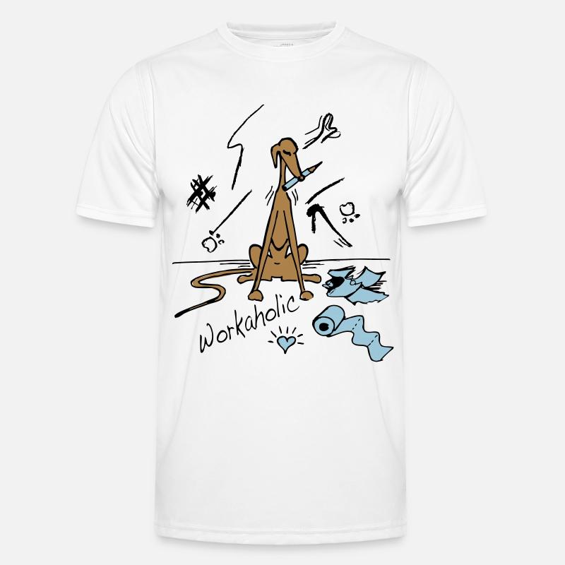 workaholic - Männer Funktions-T-Shirt - Weiß