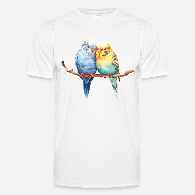 Budgie pair - Men's Functional T-Shirt - white