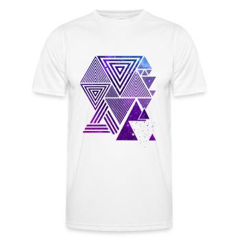 Geometrische Kunst - Männer Funktions-T-Shirt - Weiß - Vorne - AI Model Male 178 dark (178cm)