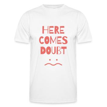 dictons drôles doute malheureux déprimé - T-shirt sport Homme - blanc - Devant - AI Model Male 178 dark (178cm)
