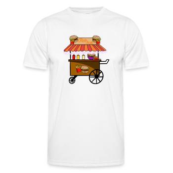 Food truck fast food - T-shirt sport Homme - blanc - Devant - AI Model Male 178 dark (178cm)