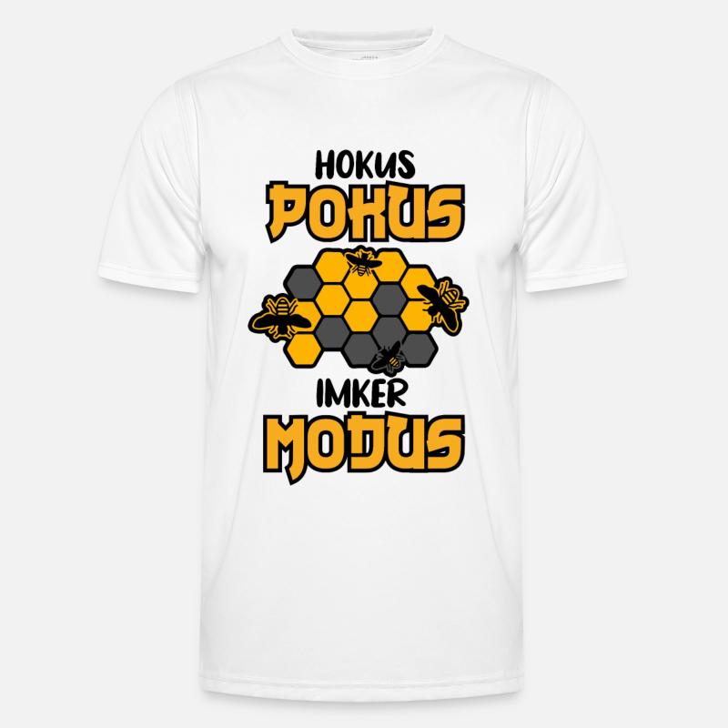 Hokus Pokus Imker Modus - Männer Funktions-T-Shirt - Weiß
