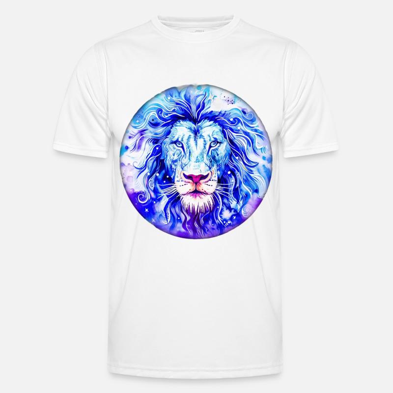 Sternzeichen Löwe - Männer Funktions-T-Shirt - Weiß