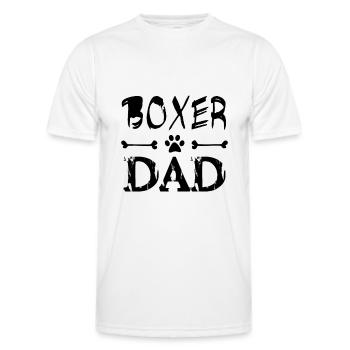 Boxer Hund - Männer Funktions-T-Shirt - Weiß - Vorne - AI Model Male 178 dark (178cm)