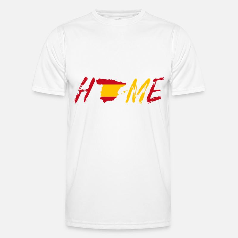 Spanien Home - Männer Funktions-T-Shirt - Weiß